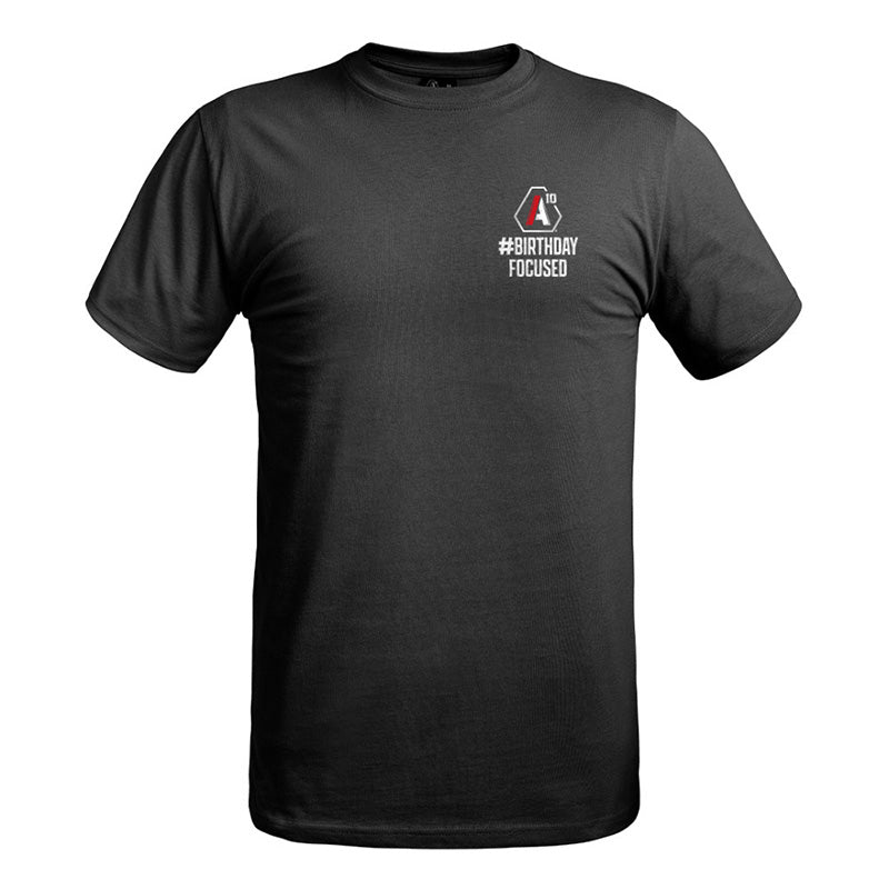 A10 T-SHIRT BIRTHDAY FOCUSED SCHWARZ