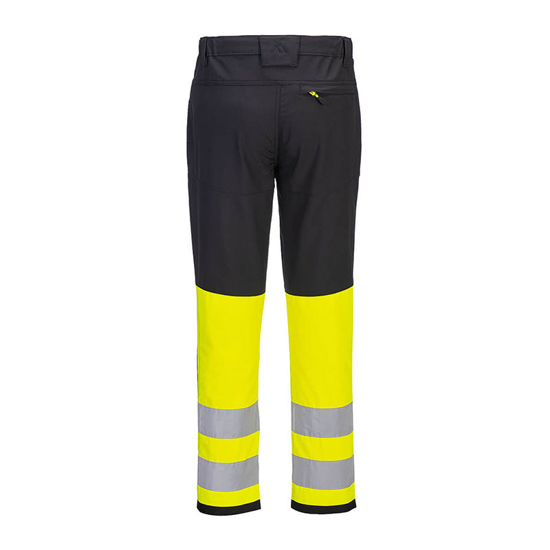 PORTWEST WX2 ECO HI-VIS SERVICE BUNDHOSE KLASSE 1 GELB/SCHWARZ