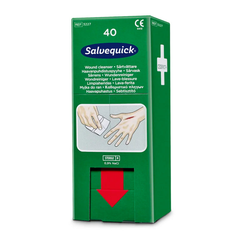 NACHFÜLLKARTON 40 STK SALVEQUICK® WUNDREINIGER DIM 120 x 110 MM