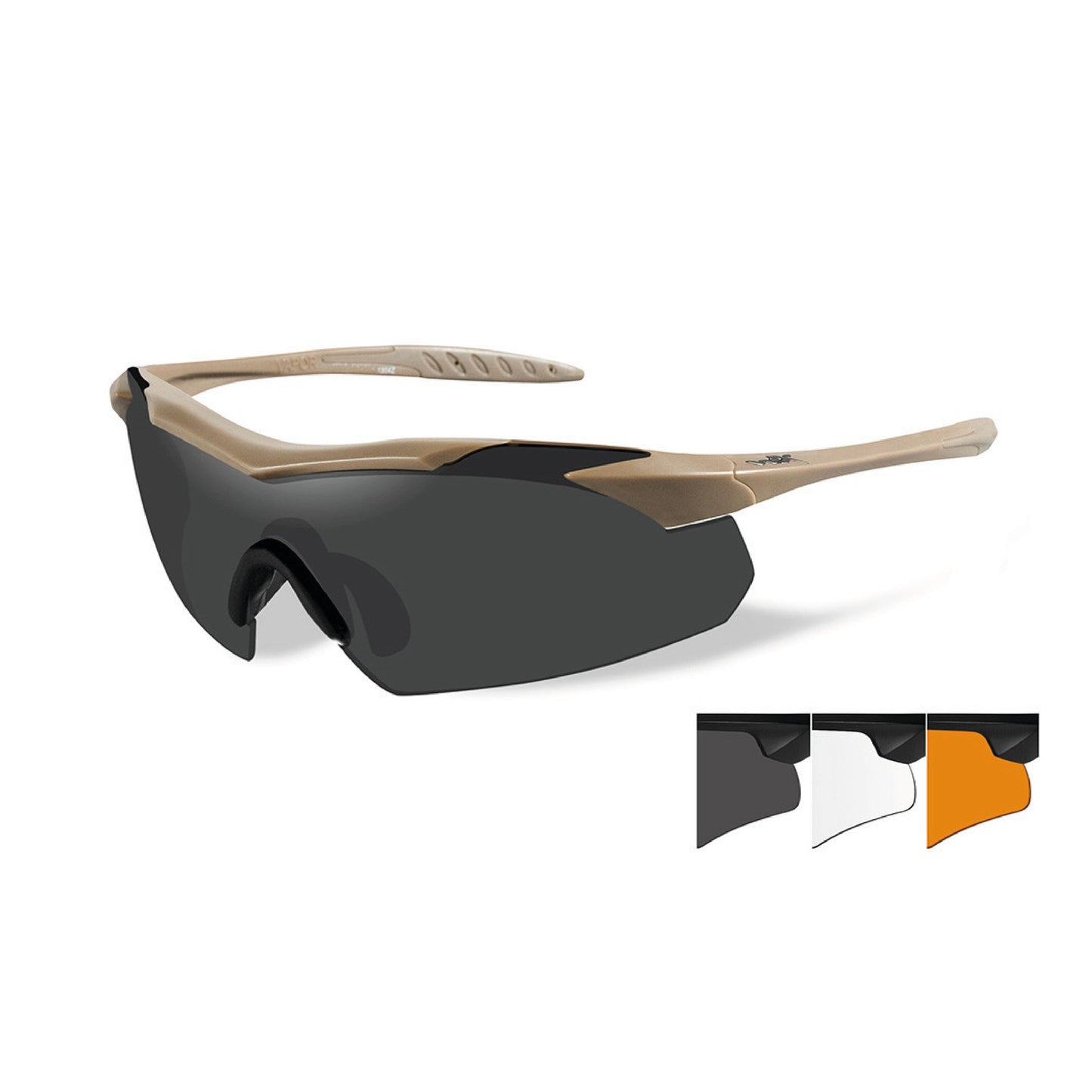 WILEY X VAPOR 2.5 SCHUTZBRILLE COYOTE + GRAU/KLAR/ORANGE