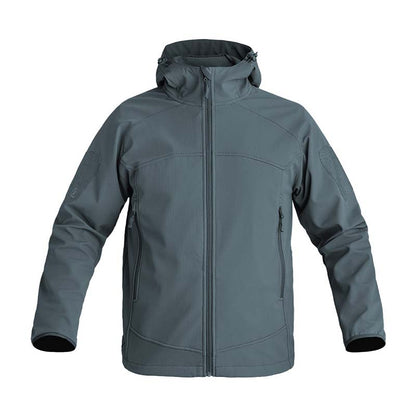 A10 SOFTSHELLJACKE INSTRUCTOR BETONGRAU