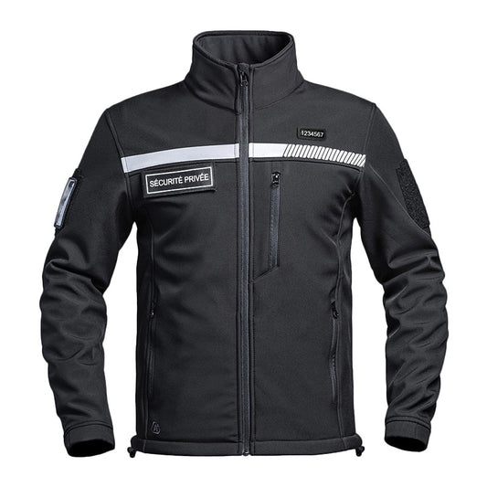 A10 SOFTSHELL JACKE SÉCU-ONE HV-TAPE PRIVATE SECURITY