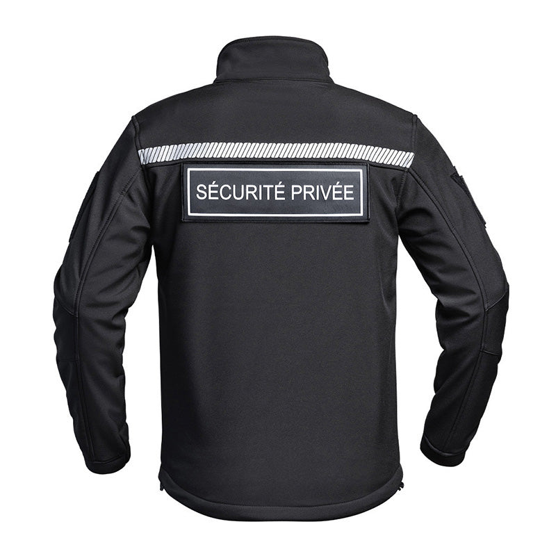 A10 SOFTSHELL JACKE SÉCU-ONE HV-TAPE PRIVATE SECURITY