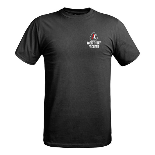 A10 T-SHIRT BIRTHDAY FOCUSED SCHWARZ