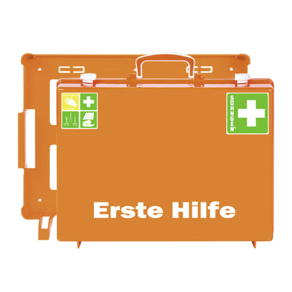ERSTE HILFE KOFFER MT-CD INDUSTRY NORM FÜLLUNG NACH DIN 13169 ABS ORANGE. DIM. 400 x 300 x 150 MM