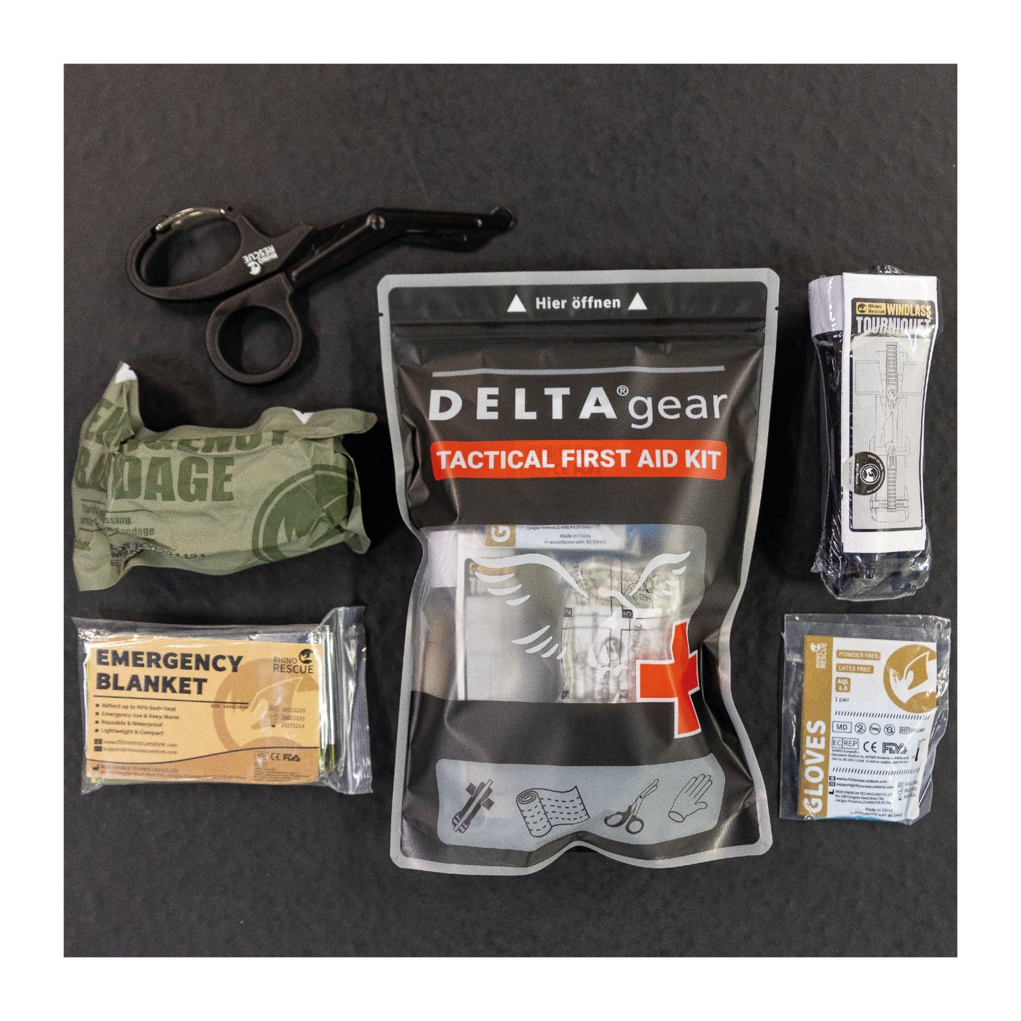 DELTAgear TACTICAL FIRST AID KIT SMALL MIT CAT GEN 7 TQ