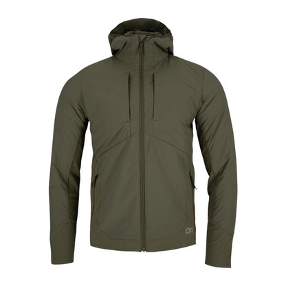 OUTDOOR RESEARCH MEN'S SHADOW HYBRID HOODIE STEINGRAUOLIV