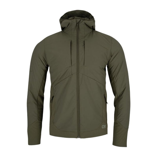 OUTDOOR RESEARCH MEN'S SHADOW HYBRID HOODIE STEINGRAUOLIV