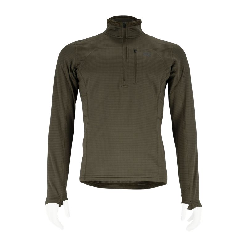 OUTDOOR RESEARCH MEN'S VIGOR GRID FLEECE HALF ZIP STEINGRAUOLIV