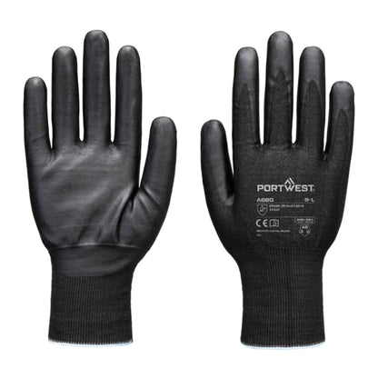 PORTWEST CUT F21 NITRIL-WOLFRAM-HANDSCHUH A9 SCHWARZ