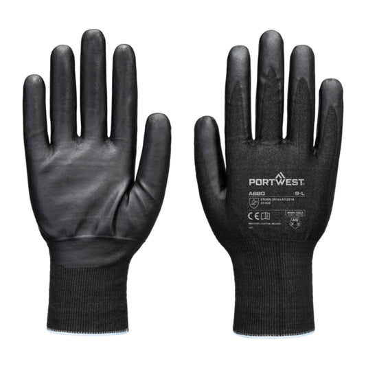 PORTWEST CUT F21 NITRIL-WOLFRAM-HANDSCHUH A9 SCHWARZ