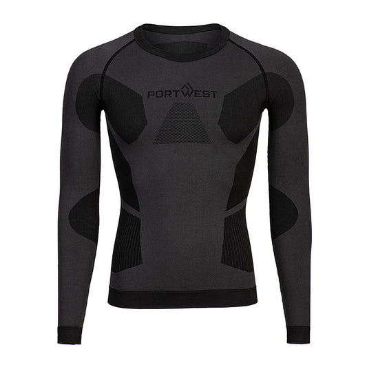PORTWEST DYNAMIC AIR BASELAYER SHIRT DUNKELGRAU