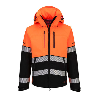 PORTWEST EV4 HI-VIS SHELL JACKE ORANGE/SCHWARZ