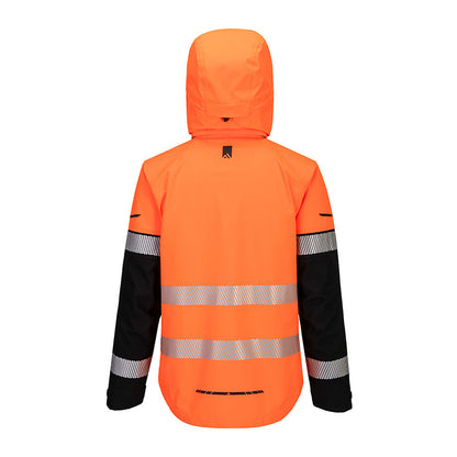 PORTWEST EV4 HI-VIS SHELL JACKE ORANGE/SCHWARZ