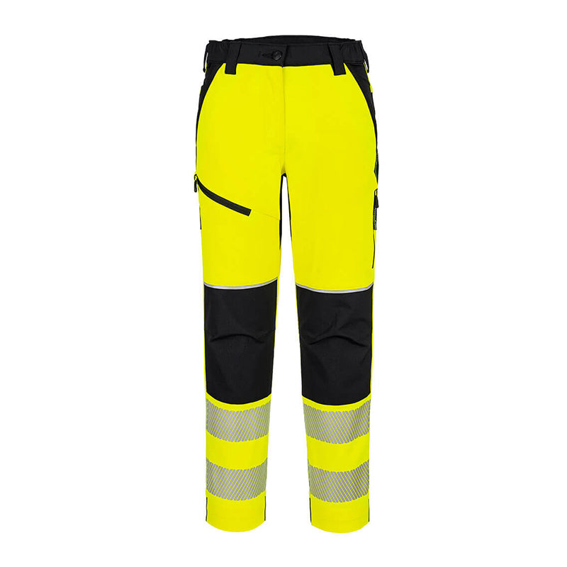 PORTWEST HI-VIS DAMEN STRETCHHOSE GELB/SCHWARZ