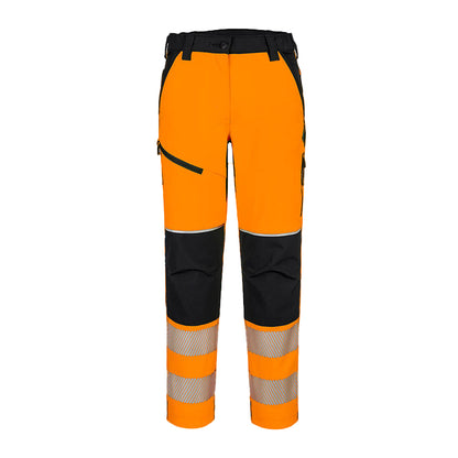 PORTWEST HI-VIS DAMEN STRETCHHOSE ORANGE/SCHWARZ