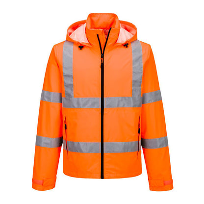 PORTWEST HI-VIS LEICHTE PACKBARE JACKE ORANGE