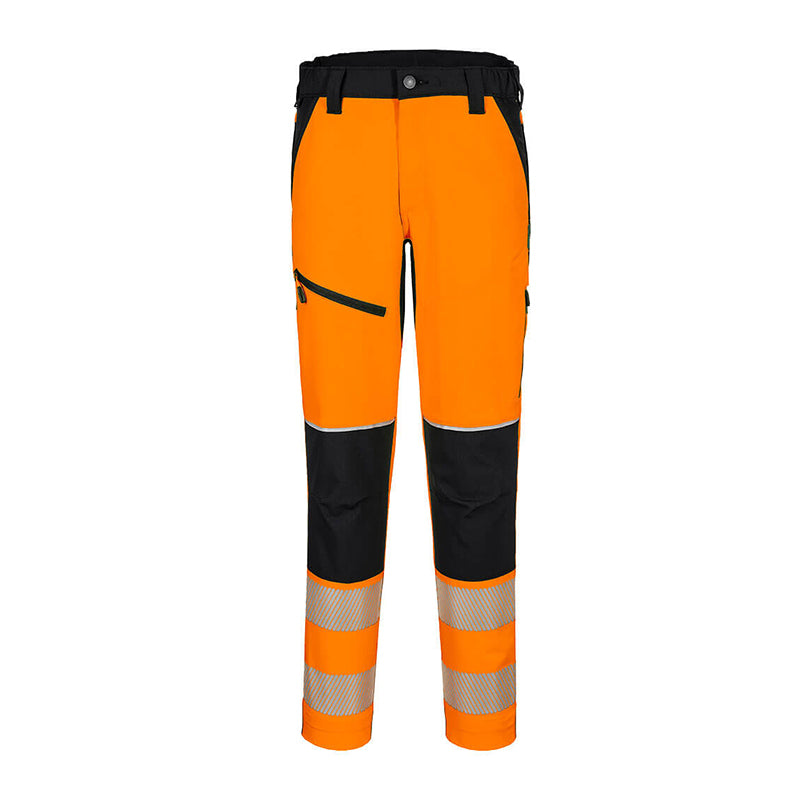 PORTWEST HI-VIS STRETCHHOSE ORANGE/SCHWARZ