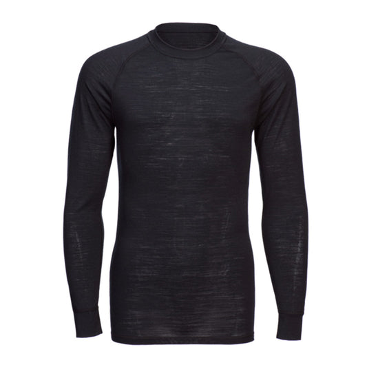 PORTWEST MERINOSHIRT LONGSLEEVE MIT RUNDHALS SCHWARZ