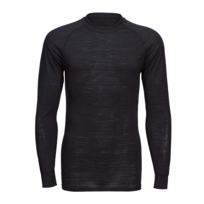 PORTWEST MERINOSHIRT LONGSLEEVE MIT RUNDHALS SCHWARZ