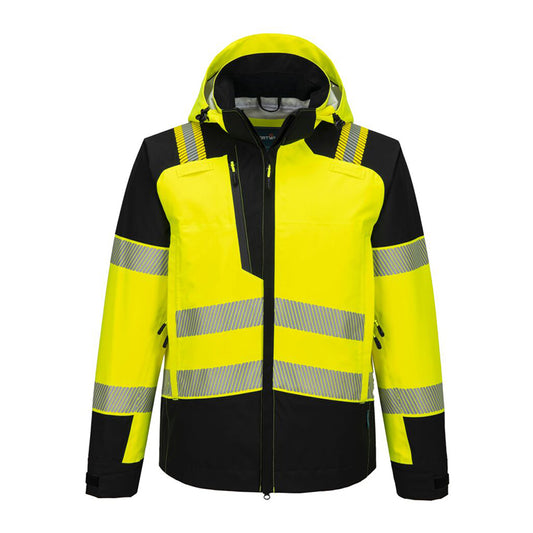 PORTWEST PW3 HI-VIS REGENJACKE GELB/SCHWARZ