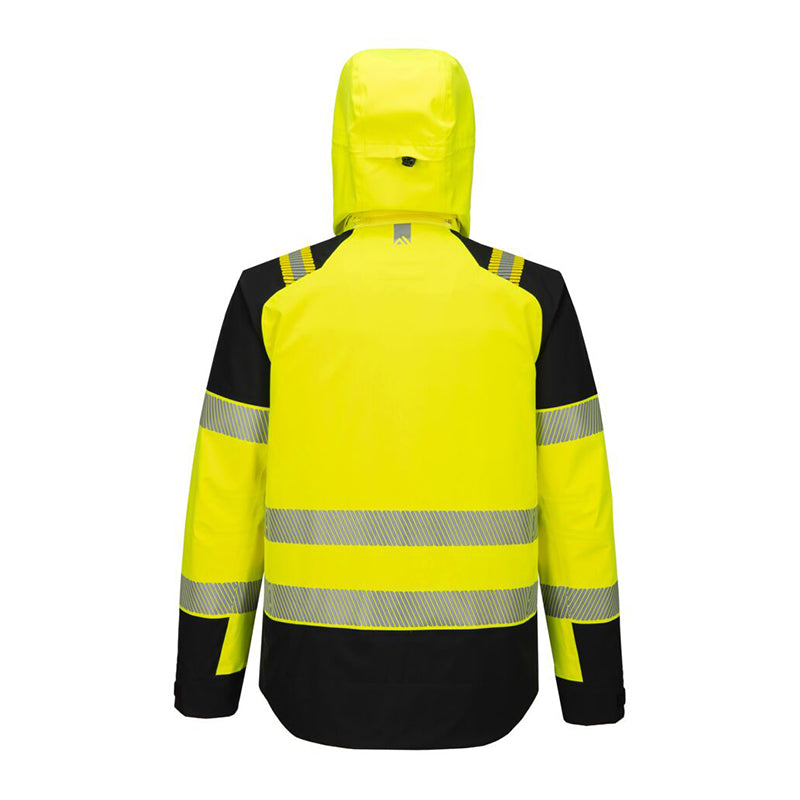 PORTWEST PW3 HI-VIS REGENJACKE GELB/SCHWARZ