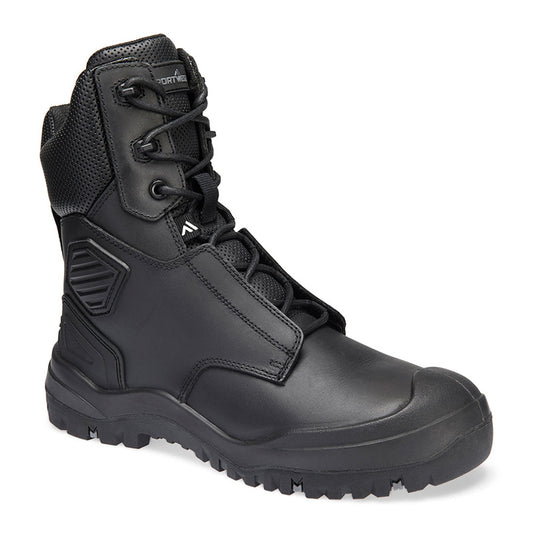 PORTWEST STAHL LEDER STIEFELETTE S3 SC HRO HI CI LG SR HIGH SCHWARZ