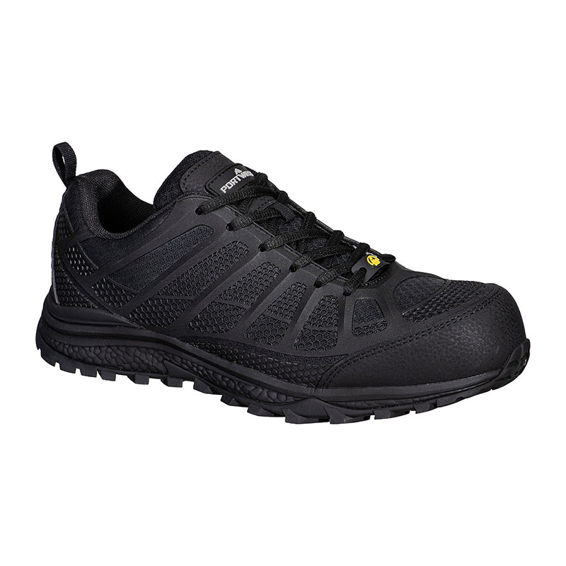 PORTWEST TEXTILVERBUNDSTOFF-TRAINER S1PS ESD SR FO SCHWARZ