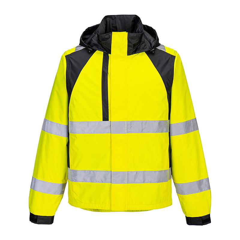 PORTWEST WX2 ECO HIGH-VIS REGENJACKE GELB/SCHWARZ