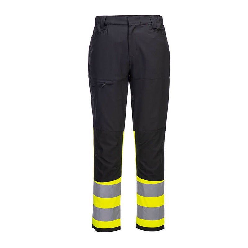 PORTWEST WX2 ECO HI-VIS SERVICE BUNDHOSE KLASSE 1 GELB/SCHWARZ