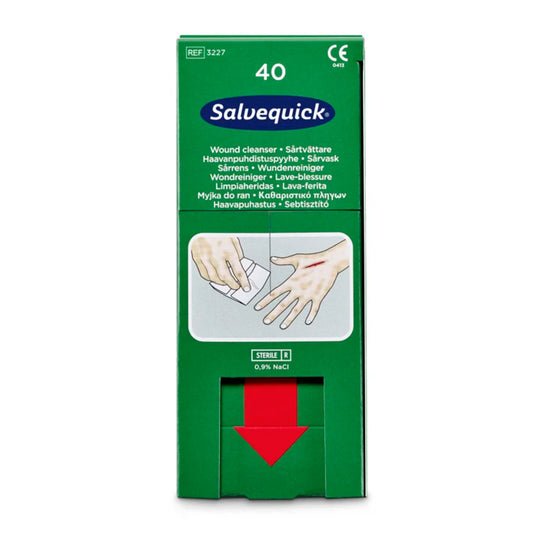 NACHFÜLLKARTON 40 STK SALVEQUICK® WUNDREINIGER DIM 120 x 110 MM