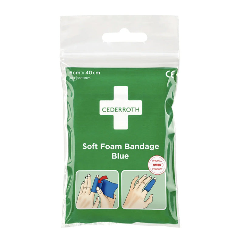 CEDERROTH SOFT FOAM BANDAGE POCKET SIZE ELASTISCH UND SELBSTHAFTEND. DIM. 6 x 40 CM