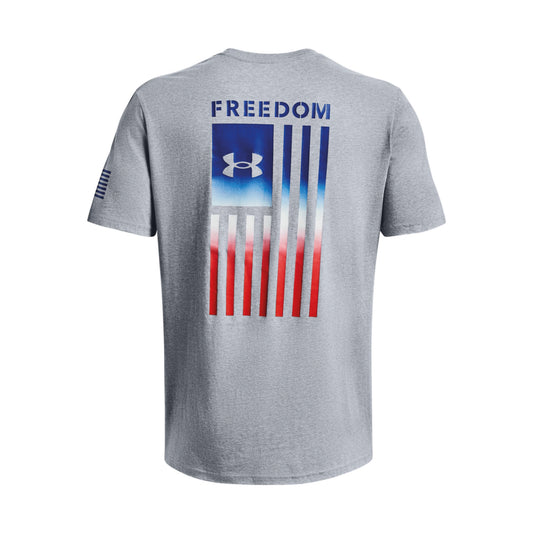UNDER ARMOUR FREEDOM FLAG GRADIENT T-SHIRT GREY