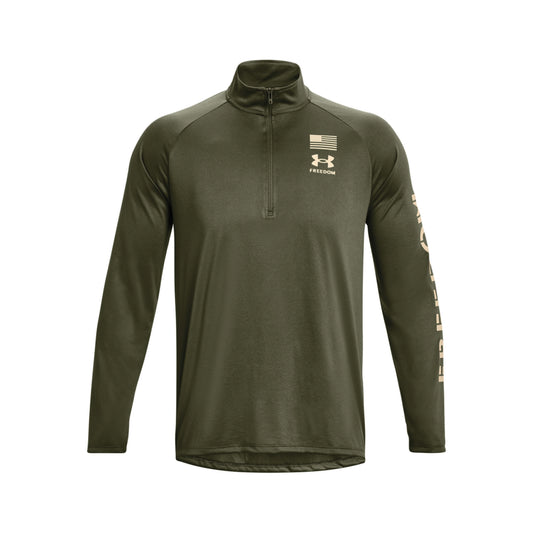 UNDER ARMOUR FREEDOM TECH 1/2 ZIP GREEN
