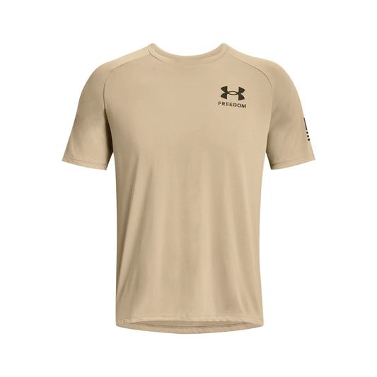 UNDER ARMOUR TECH FREEDOM SHORT SLEEVE T-SHIRT COYOTE