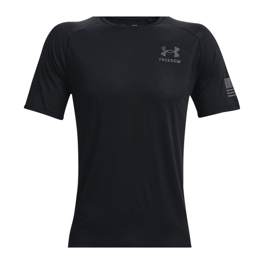 UNDER ARMOUR TECH FREEDOM SHORT SLEEVE T-SHIRT SCHWARZ