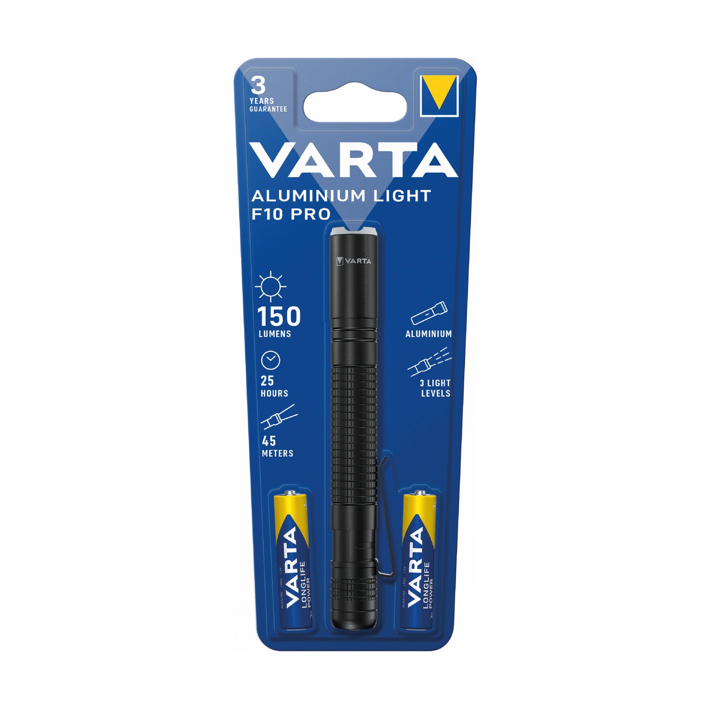 VARTA ALUMINIUM LIGHT F10 Pro INKL. 2xAAA BATTERIEN