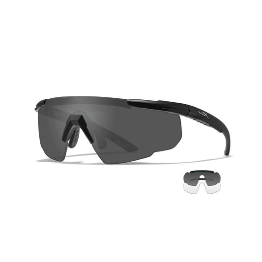 WILEY X SABER Adv Schutzbrille Black - Smoke Grey + Clear